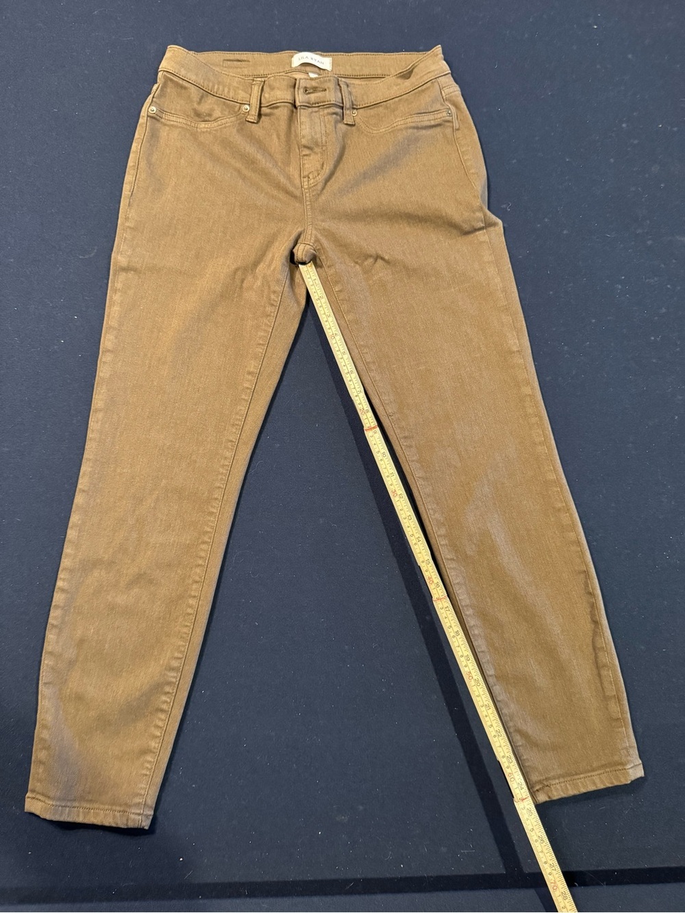 Slim Straight Stretch Olive-Brown Jeans size 8/29